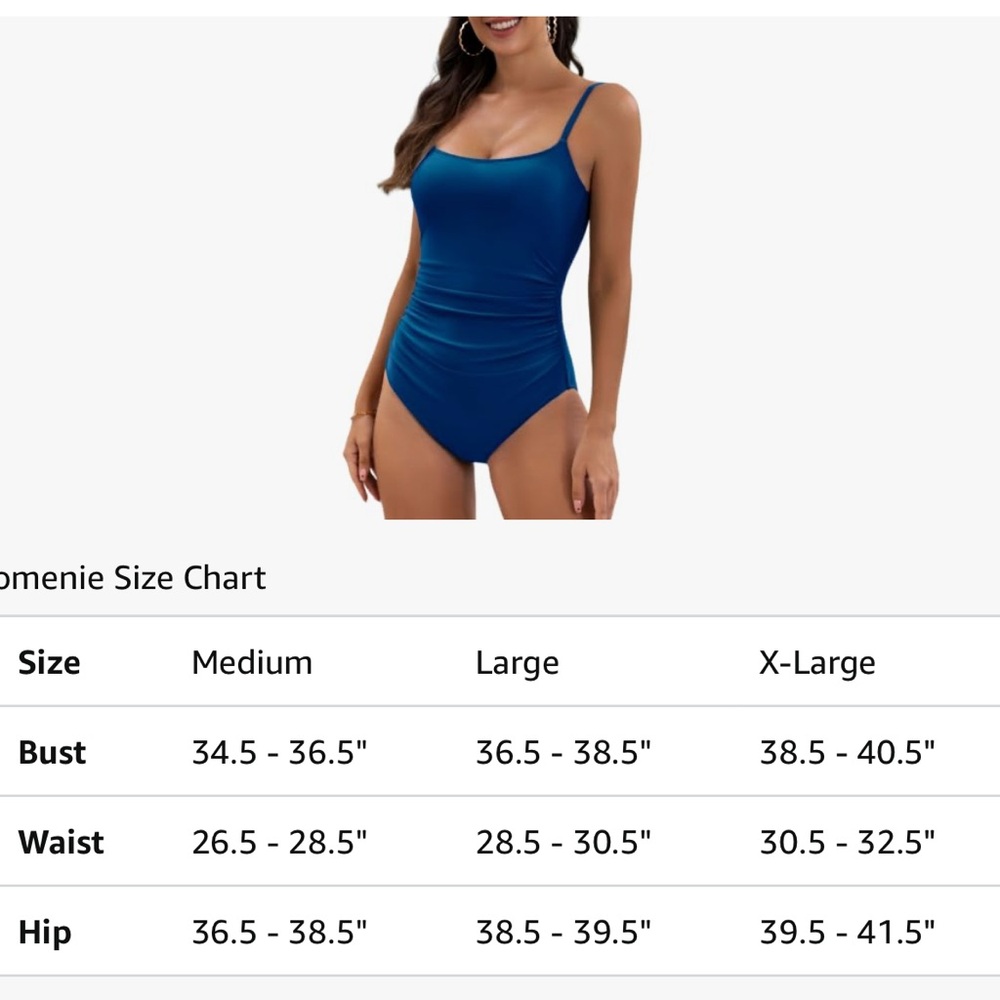 Elegant Blue Women's Swimsuit - Picture 6 of 7